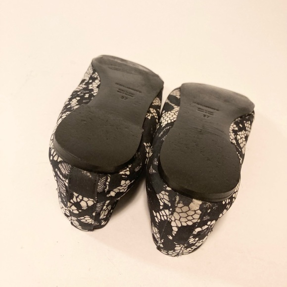 Dolce & Gabbana Black White Fabric Ballet Flats size EUR 37, US 6.5 - Picture 12 of 16